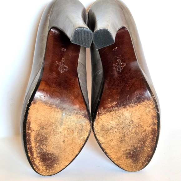 COLE HAAN Designer Business Casual Ultra High Olive Green Sexy Leather Shoes 6B - Picture 5 of 7